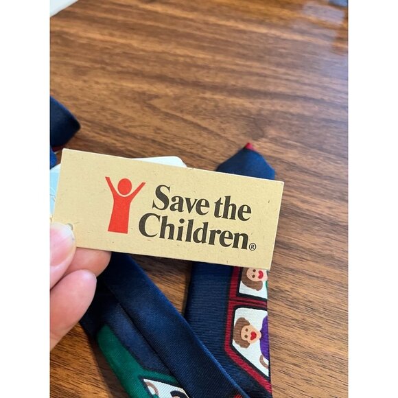 Retro Silk School Bus Save the Children Preppy Classic Chic Artsy Work Wear 80s - Picture 6 of 9